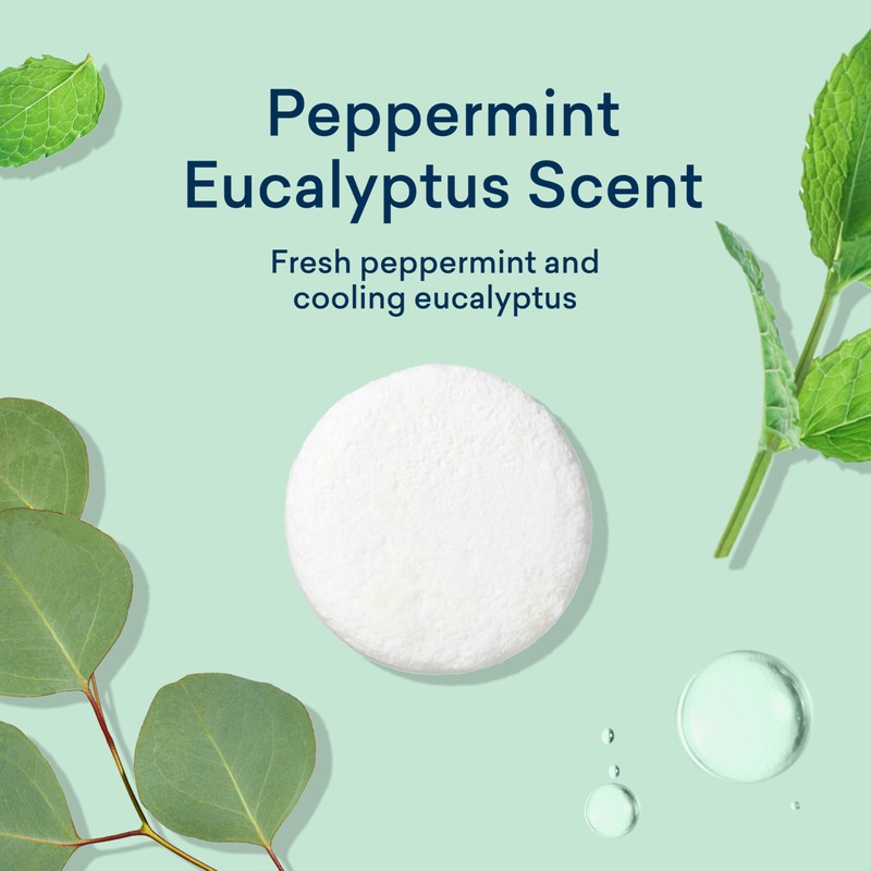 BLUELAND Toilet Bowl Cleaner Tablets, 2-Pack, 28 Count, Peppermint Eucalyptus,