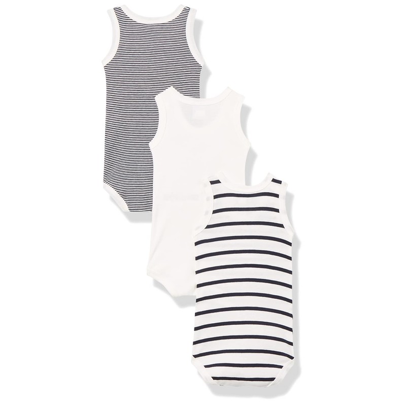 Petit Bateau A02EI, Body senza maniche (Pacco da 3) Unisex