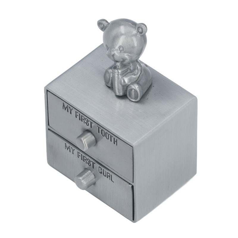 Tooth Fairy Keepsake Box Alloy Structure Soft Inner Wall Bear