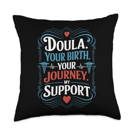 Postpartum Birth Doula Quote Midwife Labor Midwifery Throw Pillow