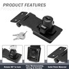Kyuionty 2Pcs Keyed Hasp Locks 3 Inch Twist Knob Keyed