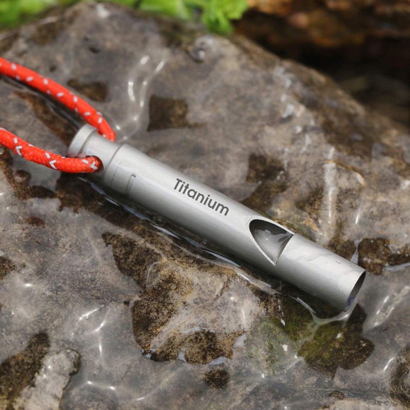 Lixada Titanium Emergency Whistle Ultralight Sports Coach Referee Whistles with