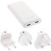 Inline USB Travel Power Supply Charger 65 W, Flat, Dual