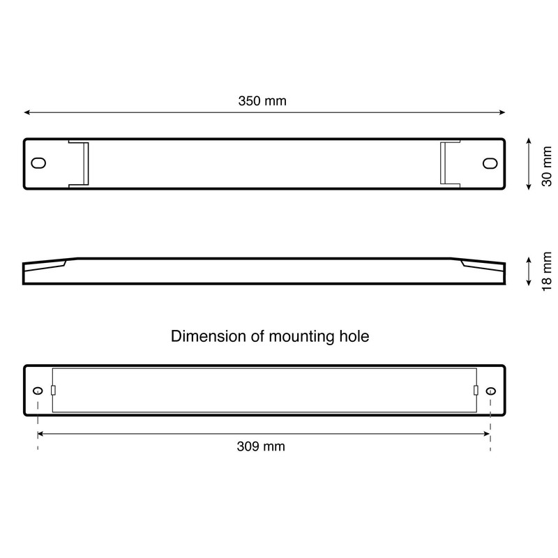 illuburg LED Transformer 24 V 150 W Dimmable Dali Push