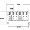 harpfeas 78mm Fixed Hardtail Bridge for 6 String Fender Strat