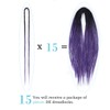 Sangtok Hair Extension, 24 inch DE Ombre Purple Thin 0.6cm