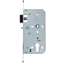 FELGNER Panic Mortice Lock | Panic Function "D" for Escape Doors, Fire Doors, Smoke Protection Doors, For Highest Loads, Includes Counter Plate, Backset 55 mm - Faceplate 20 mm - DIN Left and Right