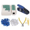 RJ45 Crimping Tool Kit Stripping Pliers 8P8C Crystal Head Network
