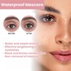 2Pcs Mascara Black Brown,M/ascara Waterproof,Smudge Proof Ma/scara,False Lash Effect Mas/cara,Curling