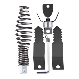 Drain Auger Chain Attachment | Pipeline Cleaning Cutting Combination Set - Professional Clog Remover with Wrench, Pipe Augers Tool for Home Kitchen