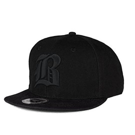 morefaz New Unisex Snapback Hat Cap Gothic 3D B Flexfit Baseball Cap Women Men Hat Caps Snap Back (B Black Black), B Black