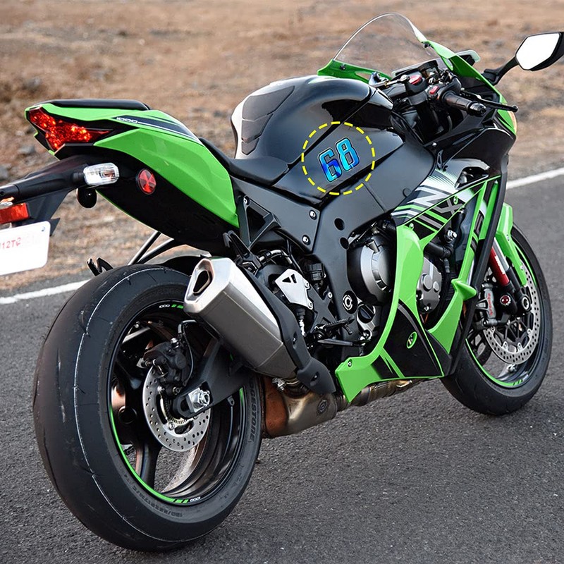 Holographic Racing Number 6 Slim, White, 10 x 6.5 cm