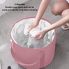 Foldable Foot Tub Polyester Double Layer Collapsible Camping Bucket with