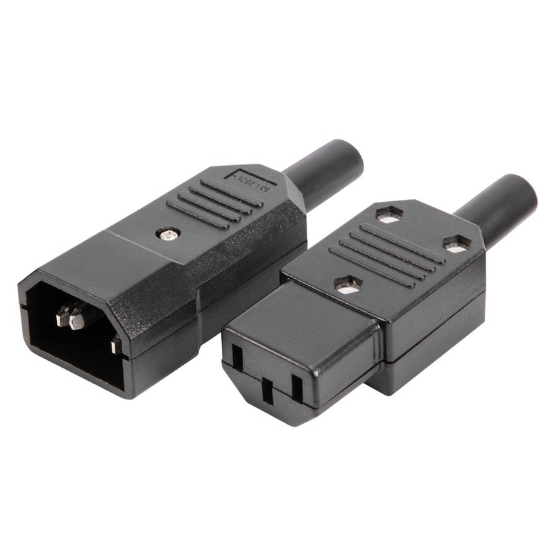 uxcell 3Pair AC250V 10A IEC C14 Male C13 Female, 3