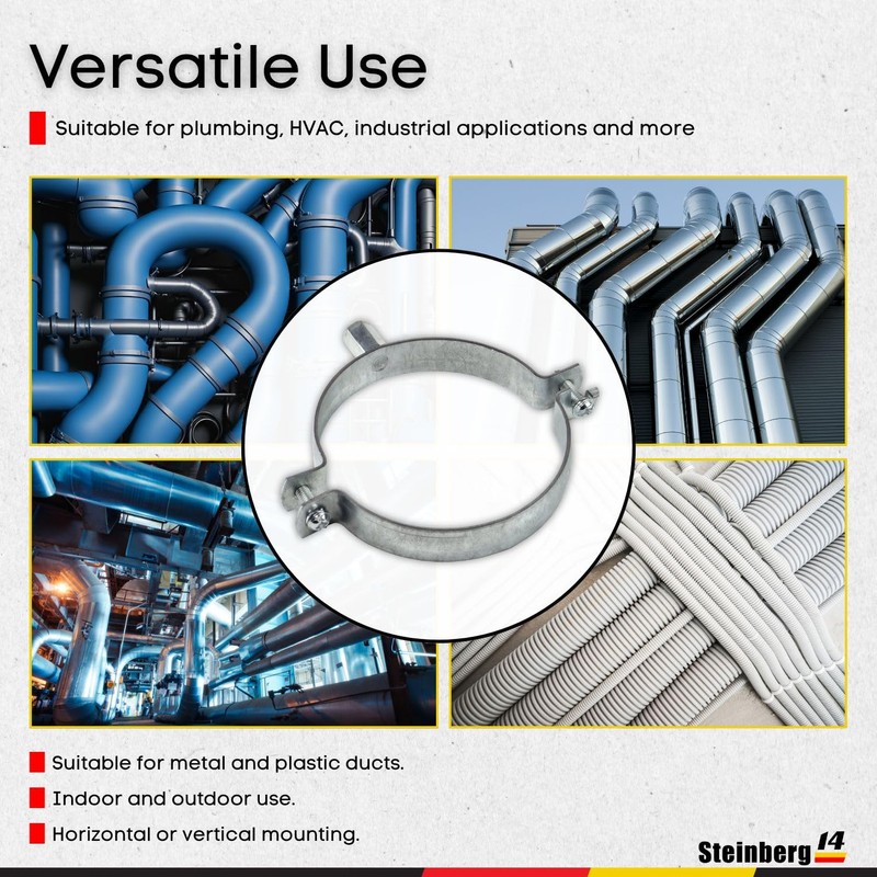 Steinberg14 - Ducting Clamp 100mm / 4'' - Galvanized Steel