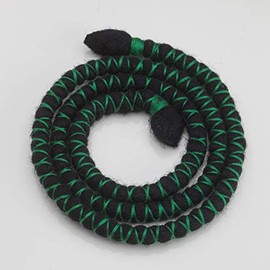 DreadLab - Bendable Spiral Dread Ties (80cm, Black with Green Thread)