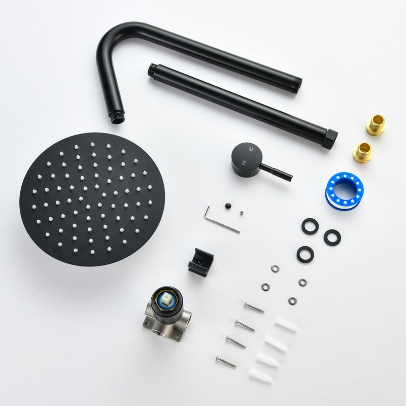 DOUBLUOEG Outdoor Shower Kit, Single Handle Outdoor Shower Fixtures with