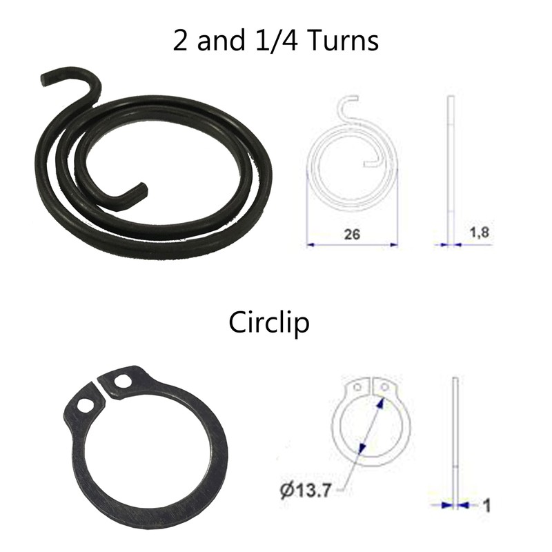 Universal Hardware 2.25 Turns Door Handle Springs Repair Kit Plus