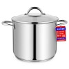 Bakken-Swiss Deluxe 20-Quart Stainless Steel Stockpot w/Tempered Glass See-Th