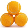 PrimePets Tennis Balls, 3pcs Natural Rubber Squeaky Balls for Dogs,