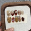 TENPAL Handmade Soft Gel Press On Nails With Tools,Amber Cat