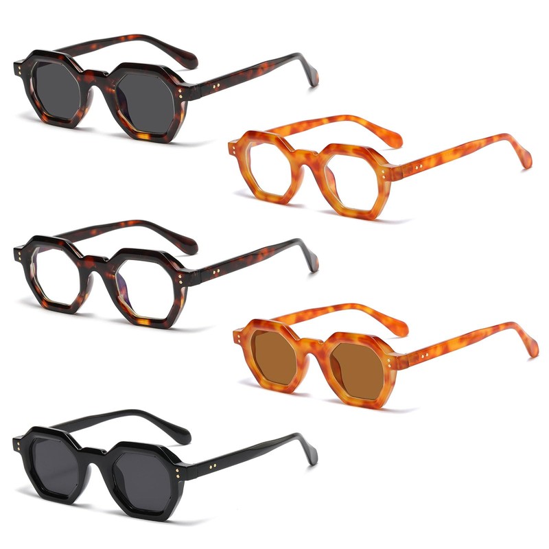LJCZKA Blue Light Filter Glasses Men's Glasses Without Prescription Blue