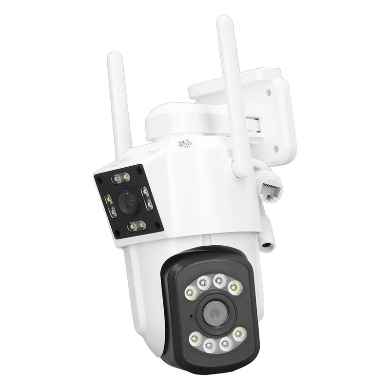 Outdoor WiFi Surveillance Camera 2 Lens Security PTZ IP Cam