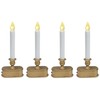 Tru Guard 9" Gold Battery Operated LED Flickering Flame Candle