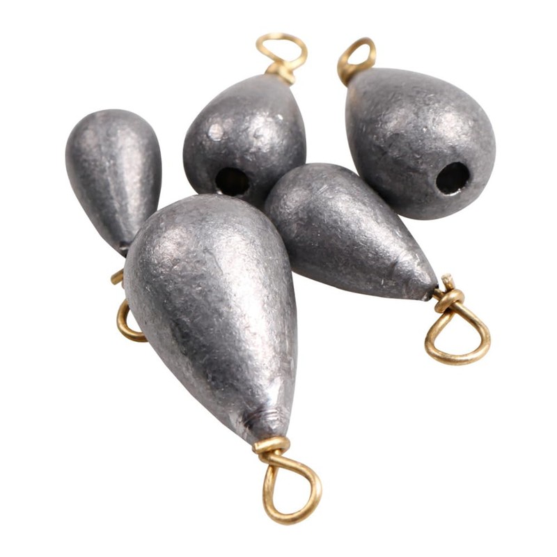 25 Pcs Fishing Sinker Weights Kit, Water Drop Shape Sea