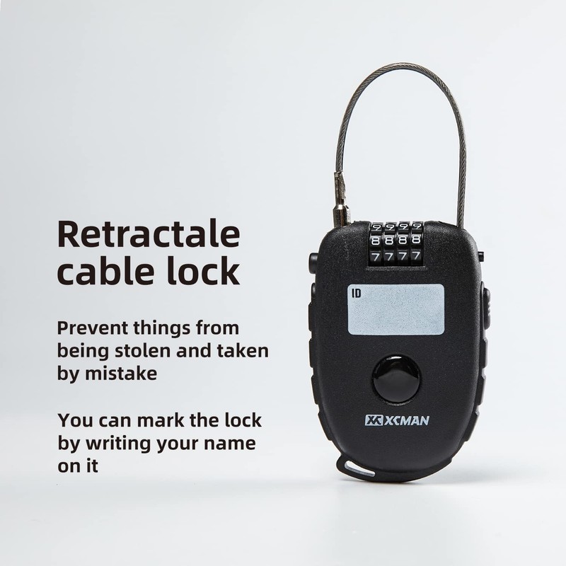 XCMAN Snowboard Lock with 30inch Ski Lock, Ski Locks Cable