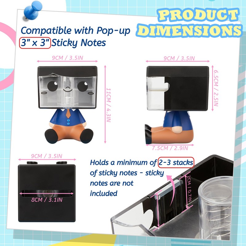 Pop-up Notes Dispenser for Desk, Idea Boy Sticky Note Holder