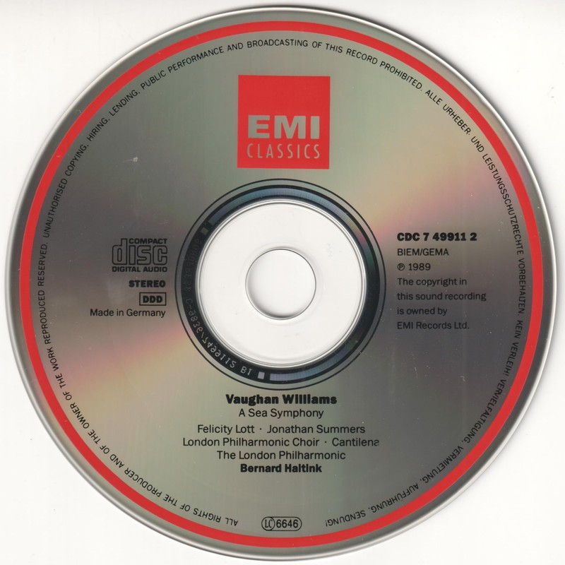 Vaughan Williams: Symphony No.1 'A Sea Symphony'