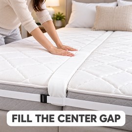 Twin to King Bed Bridge Converter Kit with 315 Inch Adjustable Mattress Strap and Storage Bag