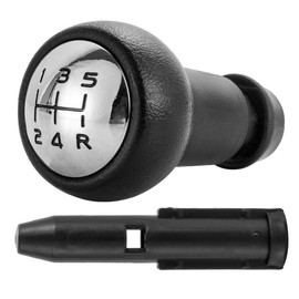 OGGIPRO 5 Speed Manual Gear Stick Knob Sporty Look Ergonomic Black and Chrome Compatible with 106 206 207 307 406 407 508 3008 C1 C2 C3 C4 and More