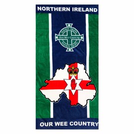GIFTS 4 ALL Giant Northern Ireland Beach & Bath Towel, 100% Cotton Northern Ireland Holiday Beach Towel, Large Bath Towel for Northern Ireland Sports Fans, Ulster Flag Beach Towel