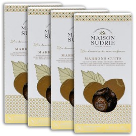 Food-United Chestnuts Cooked Vacuum Packed 400 g | Chestnuts | Chestnuts | Roasted Chestnuts | From France | by Maison Sudrie | for Chestnut Soup Chestnut Puree Chestnut Cream (1)