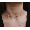 Natural Delicate Rose Quartz Choker Faceted Beads Healing Reiki Women Necklace