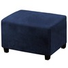 PrinceDeco Real Velvet Plush Ottoman Cover Soft Rectangle Folding Storage
