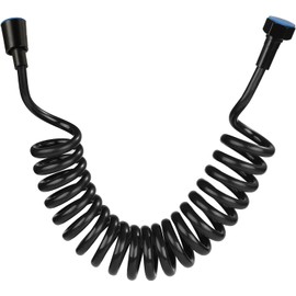 Fat-Cattie PU Flexible Telescopic Shower Hose, Bidet Sprayer Tube with Internal Thread Interface Size G1/2 (0.8 inches, 20 mm) (118" Black)