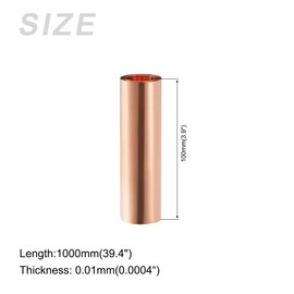 METALLIXITY 1pc Pure Copper Sheet (1000mm*100mm*0.01mm) Metal Copper Plate for Home Kitchen Backsplash Craft Projects