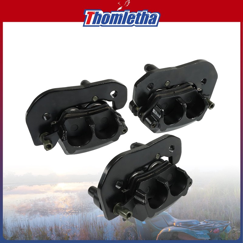 Front Rear Brake Calipers with Pads Replacement for Outlander 450