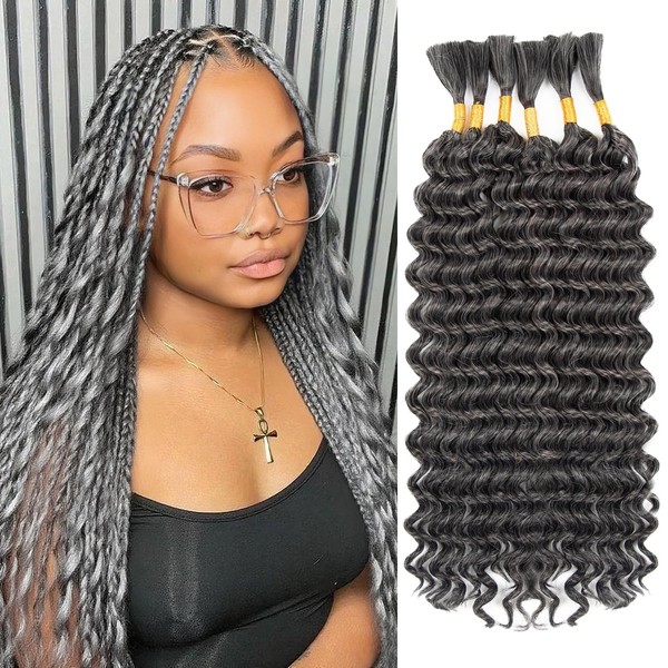 Deep Wave Bulk Braiding Hair for Boho Braids No Weft