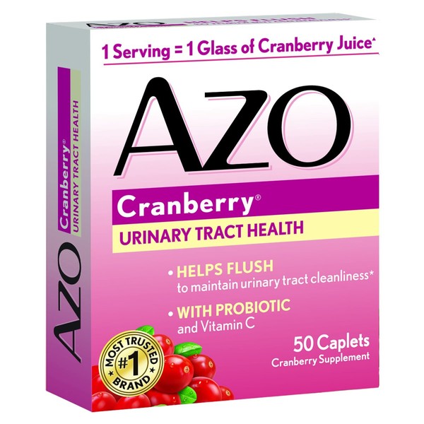 AZO All Natural Concentrated Cranberry Tablets, 50 Count (Pack of 3)