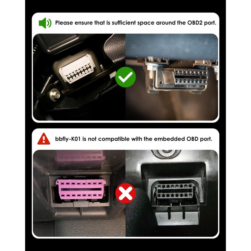 bbfly-K01 OBD2 Lock, OBD Port Lock Anti-Theft Device, Car Anti-Theft