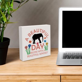 Mindfulness Affirmation Quotes For Women Men Friends Motivational Mindset Home Office Desk Sign Gifts for Student Colleague Positive Mindset Office Decorations Inspirational Self Care Gifts