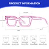 FYTOO Oprah Style Square Reading Glasses for Women Men Blue