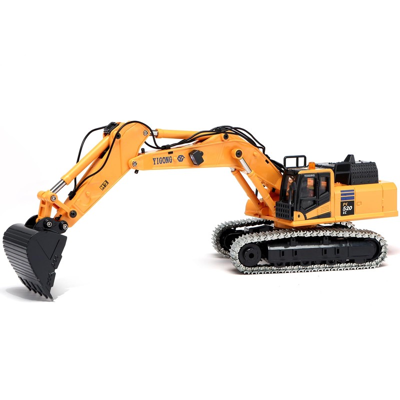 kolegend Hobby Metal Mini RC Excavator for Adults, Remote Control