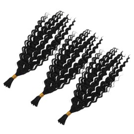 Ipetboom 3pcs Human Hair Bundles: Realistic Human Braiding Hair For Boho Braids - Deep Wave Synthetic Bundles Extensions For Braiding Knotless Special Events