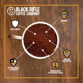 Black Rifle Coffee Ground (Gunship (Light Roast), 12 Ounce)