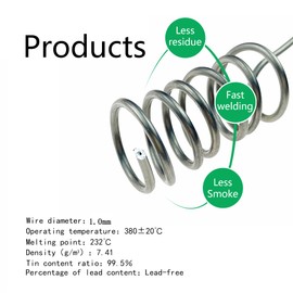 Lead Free Solder Wire Rosin Core Electrical Solder Wire Fine Alloy Solder Sn99.3 Cu0.7 for Electrical, Electronic, Connector Soldering (2, 1mm-50g)